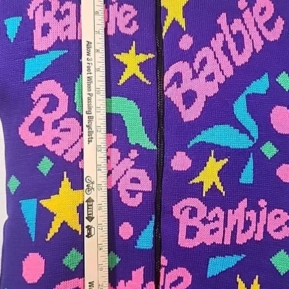 Barbie Rare Vintage Sherpa Zip Jacket 1990’s  Girls Size Large (14) - Picture 5 of 8